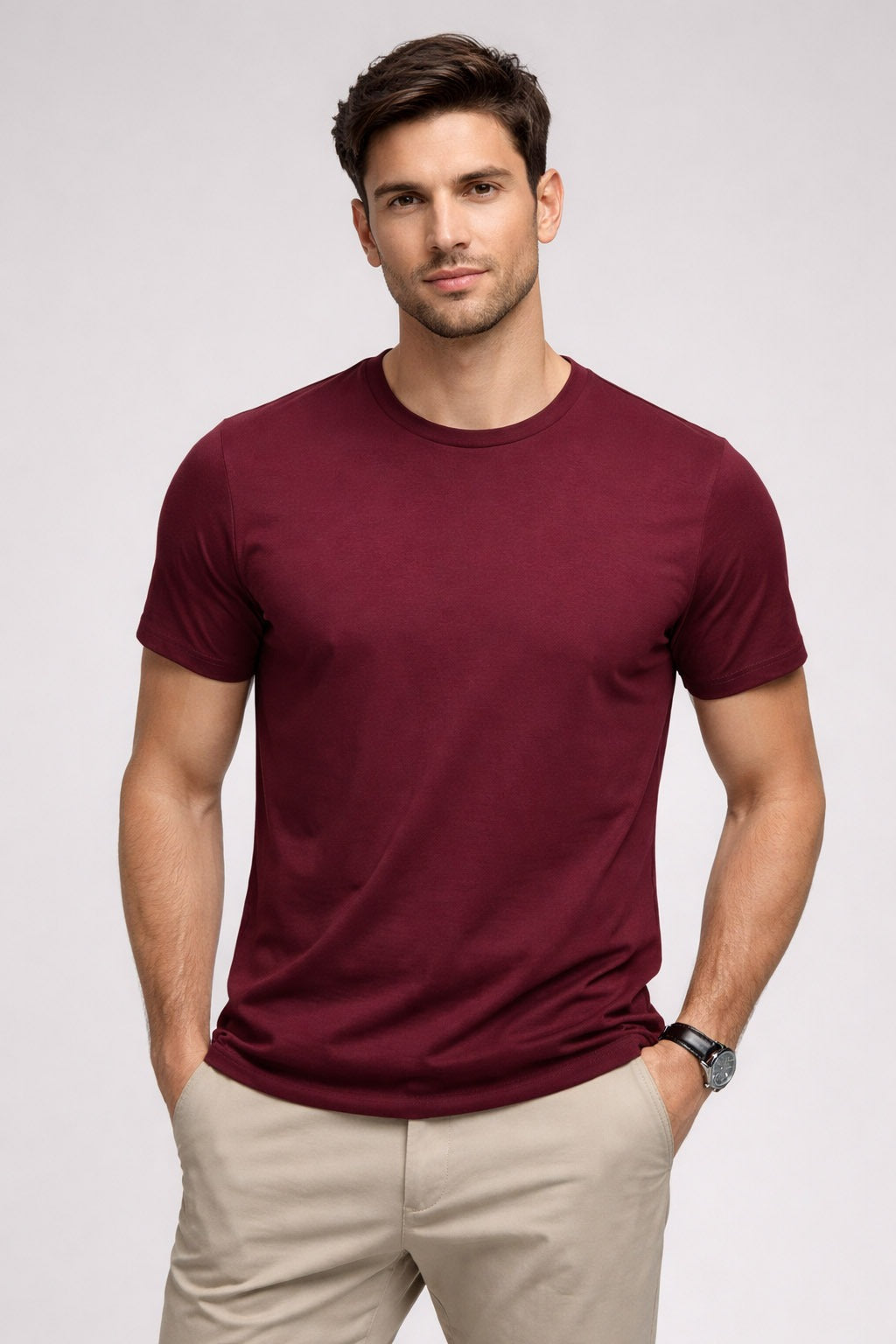 Shadow Emblem – Premium Maroon T-Shirt