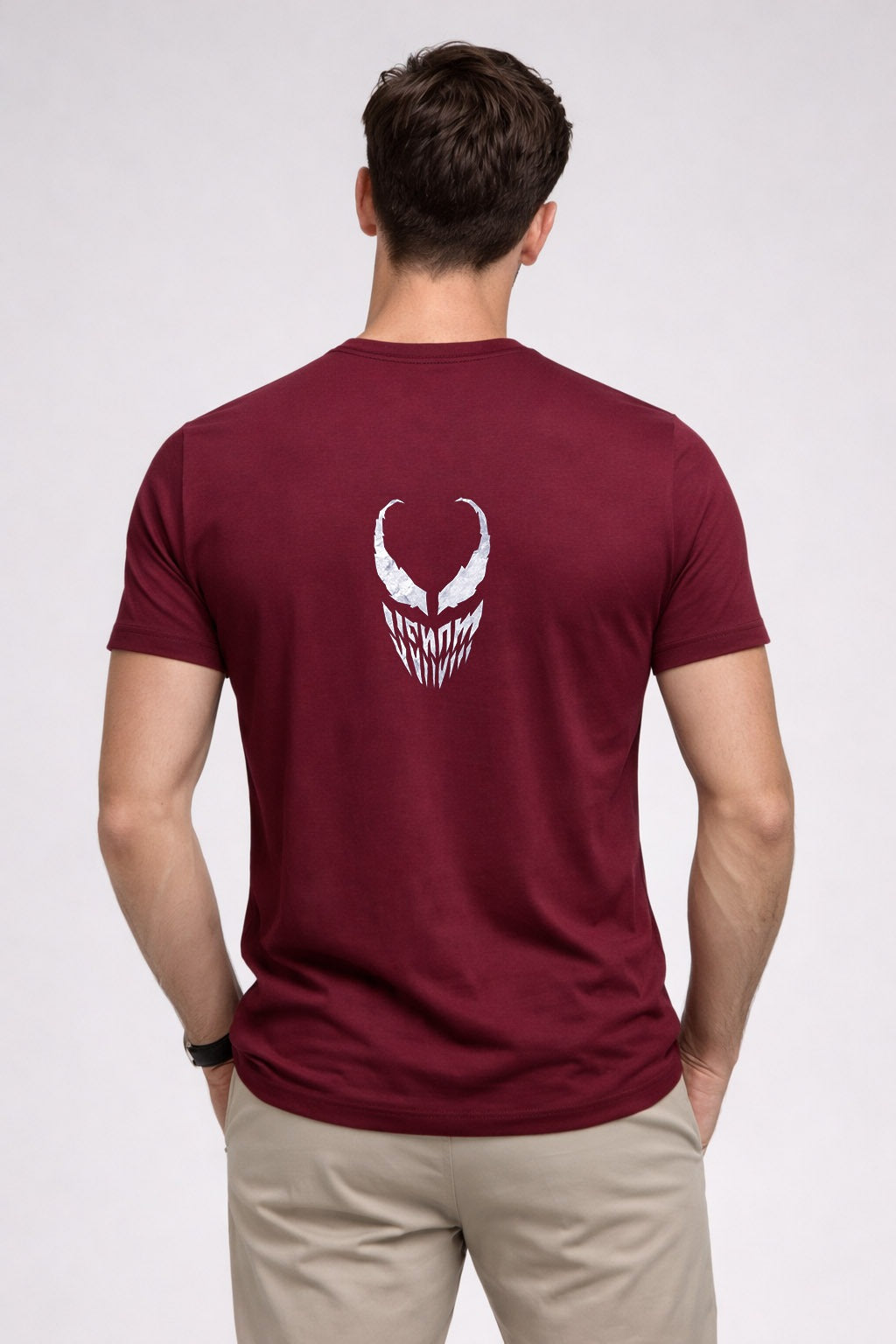 Shadow Emblem – Premium Maroon T-Shirt